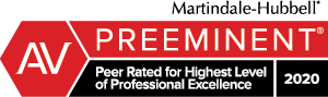 Martindale-Hubbell AV Preeminent: Peer Rated for Highest Level of Professional Excellence, 2020
